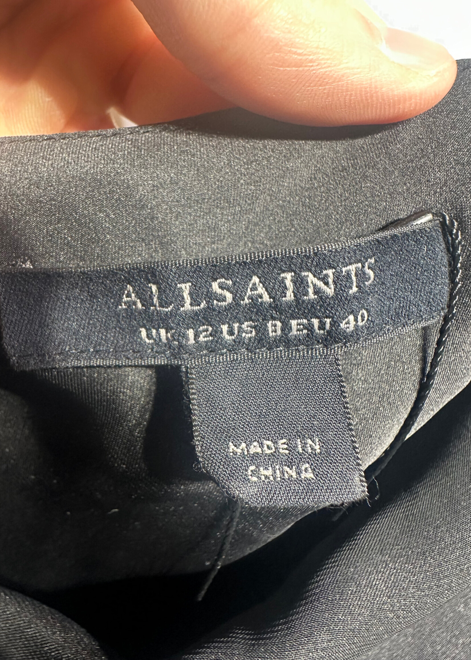 Allsaints Black Maxi Dress M/8