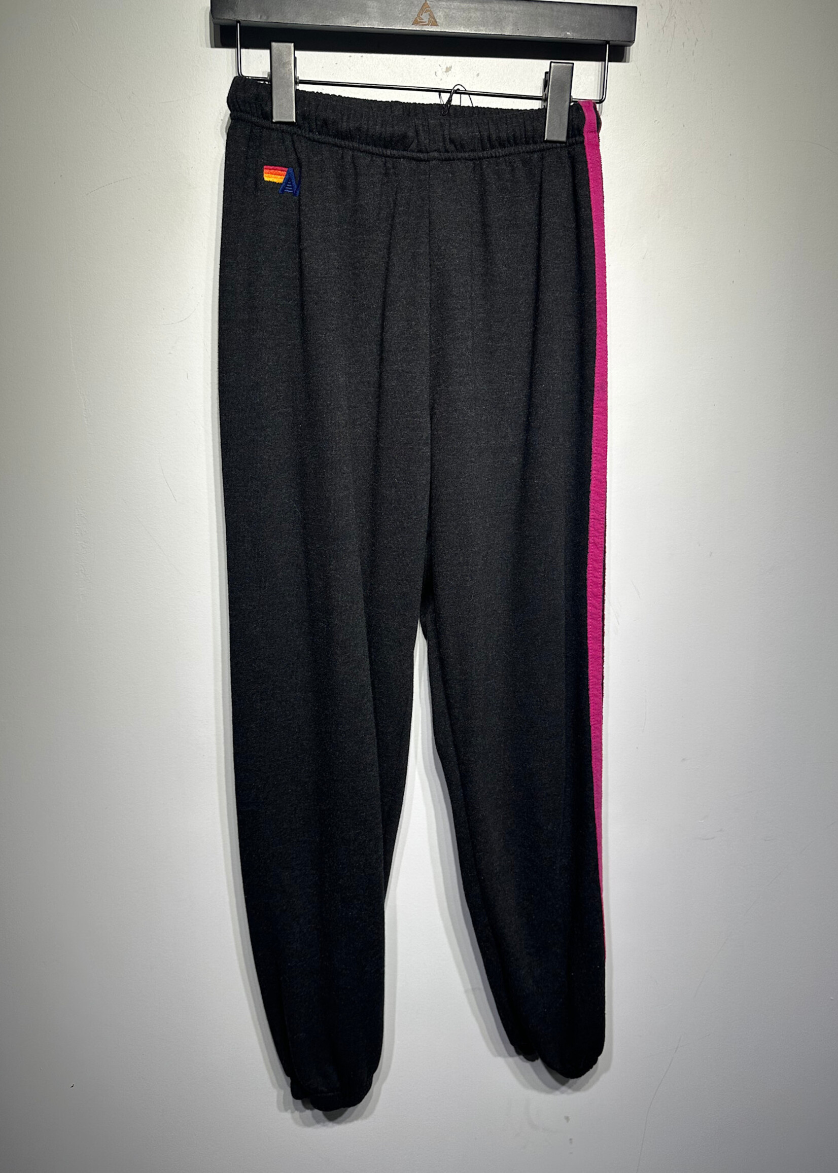 Aviator Nation Black Striped Sweats Fem S