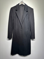 Allsaints Black Wool Long Coat Fem 2/XS