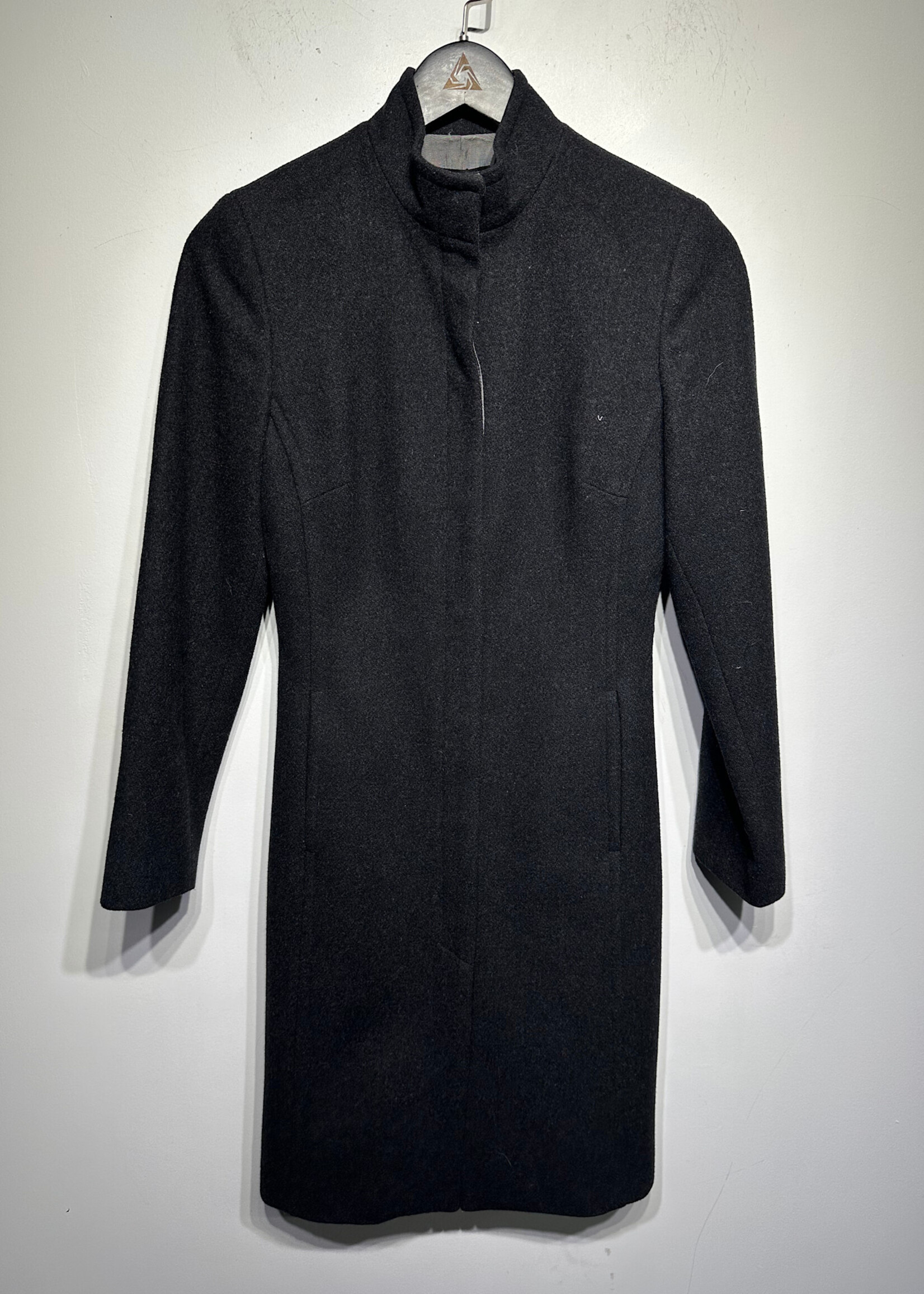 Bebe Y2K Dark Grey Long Coat Fem XS