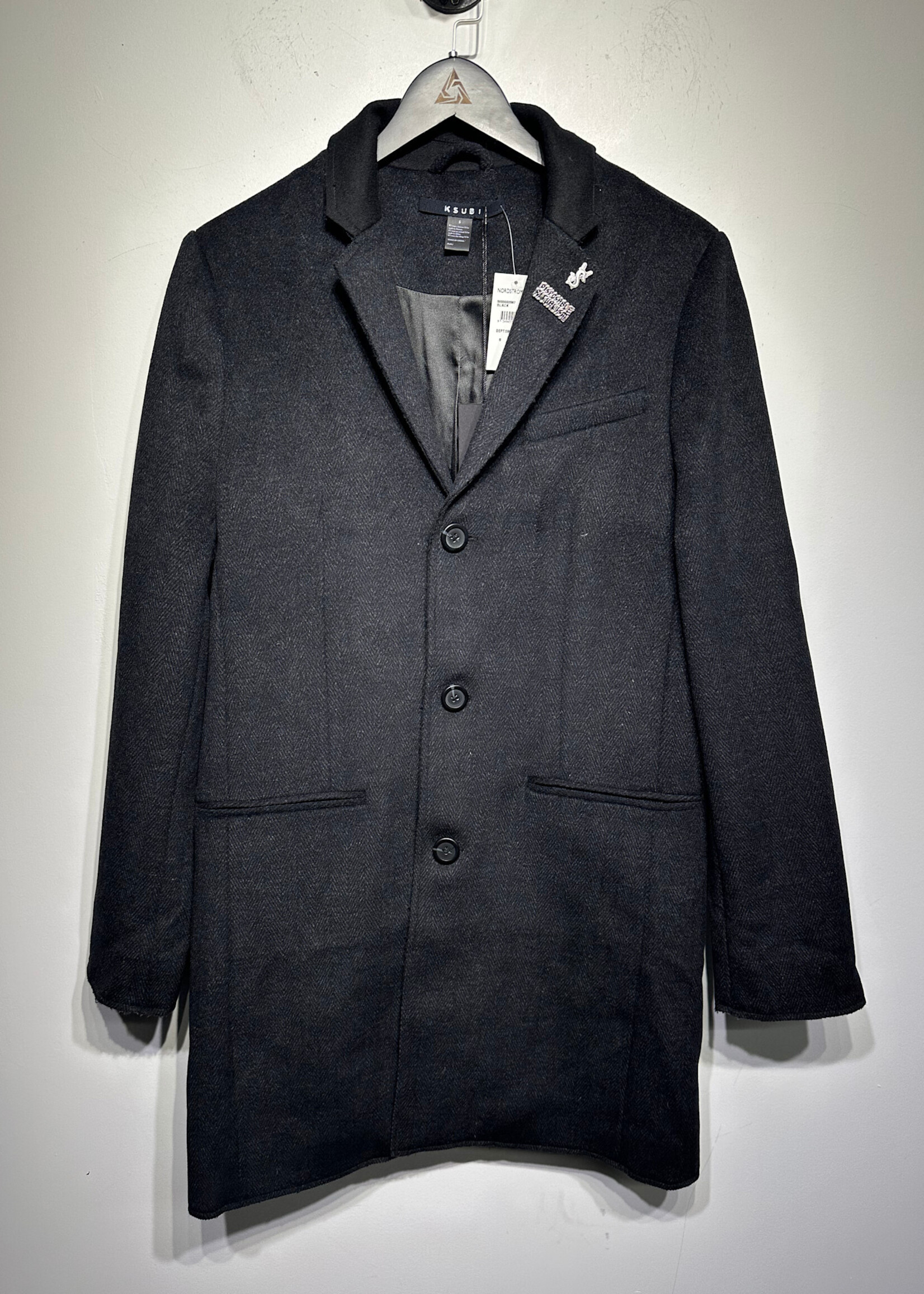 NWT Ksubi Dark Grey Cool Coat Masc S