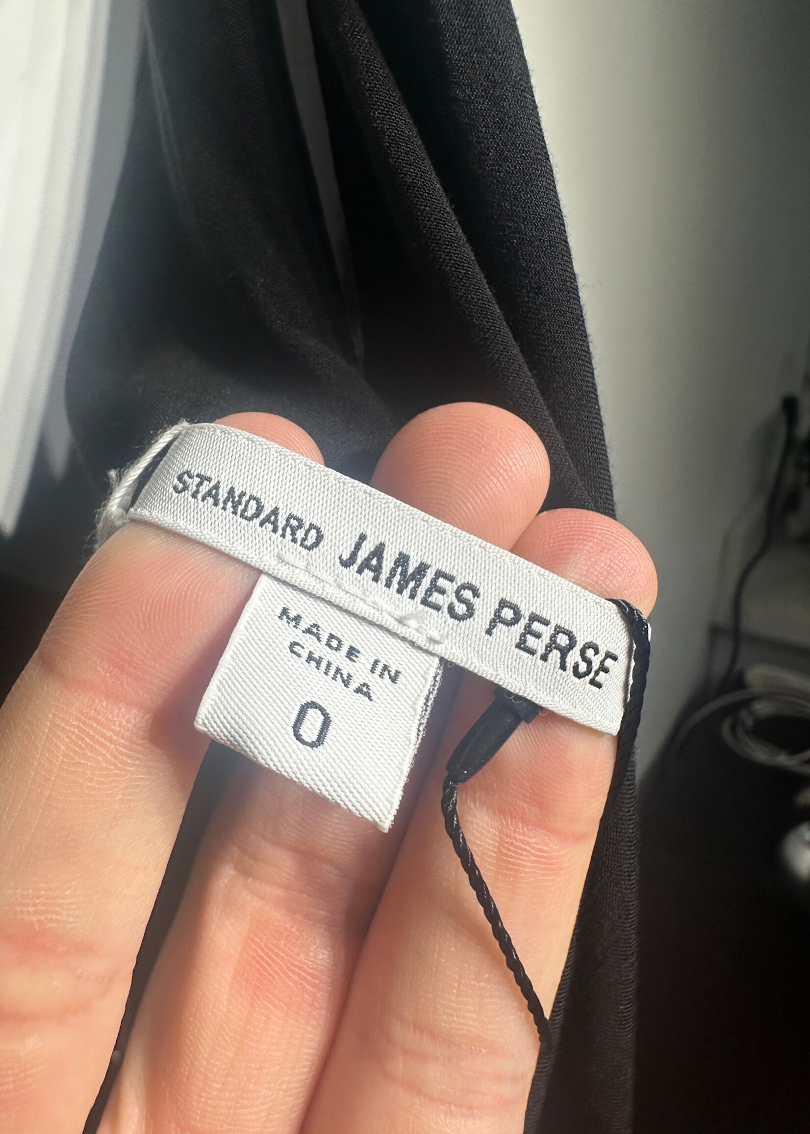 NWT James Perse Black Tank Side Pocket Dress 0/XS