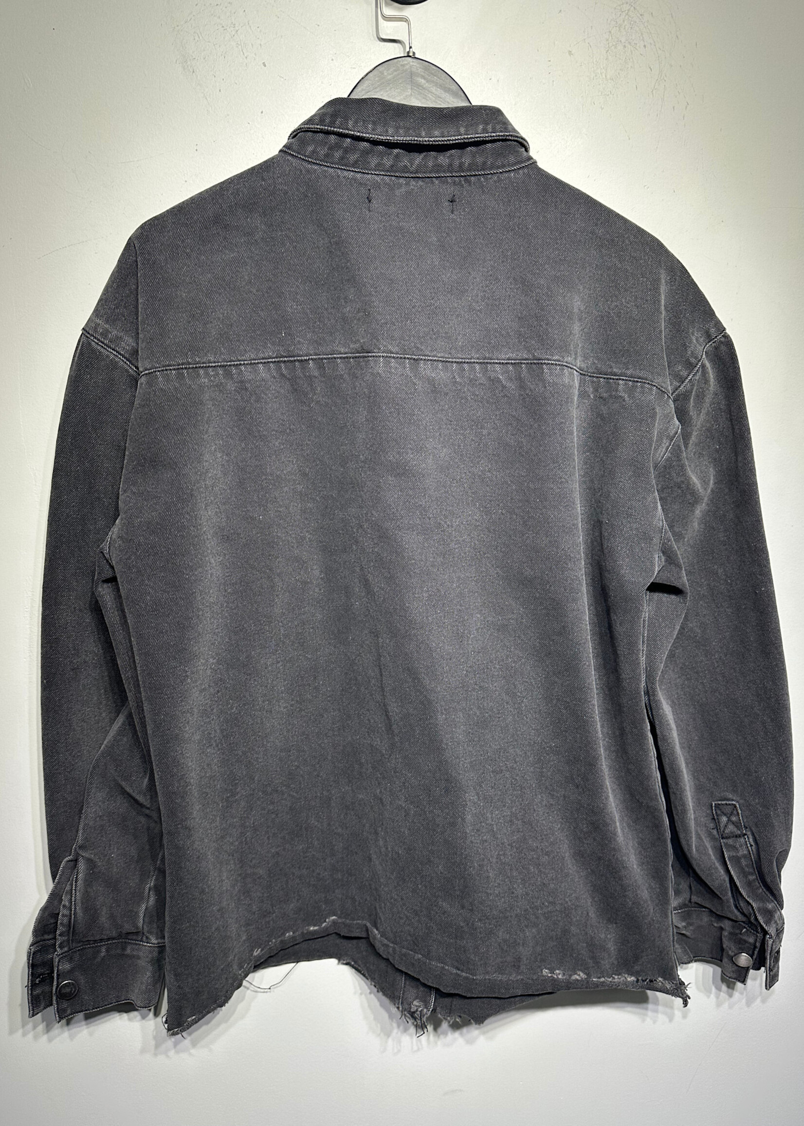 GH.OST Grey Wash Distressed Denim L/S M