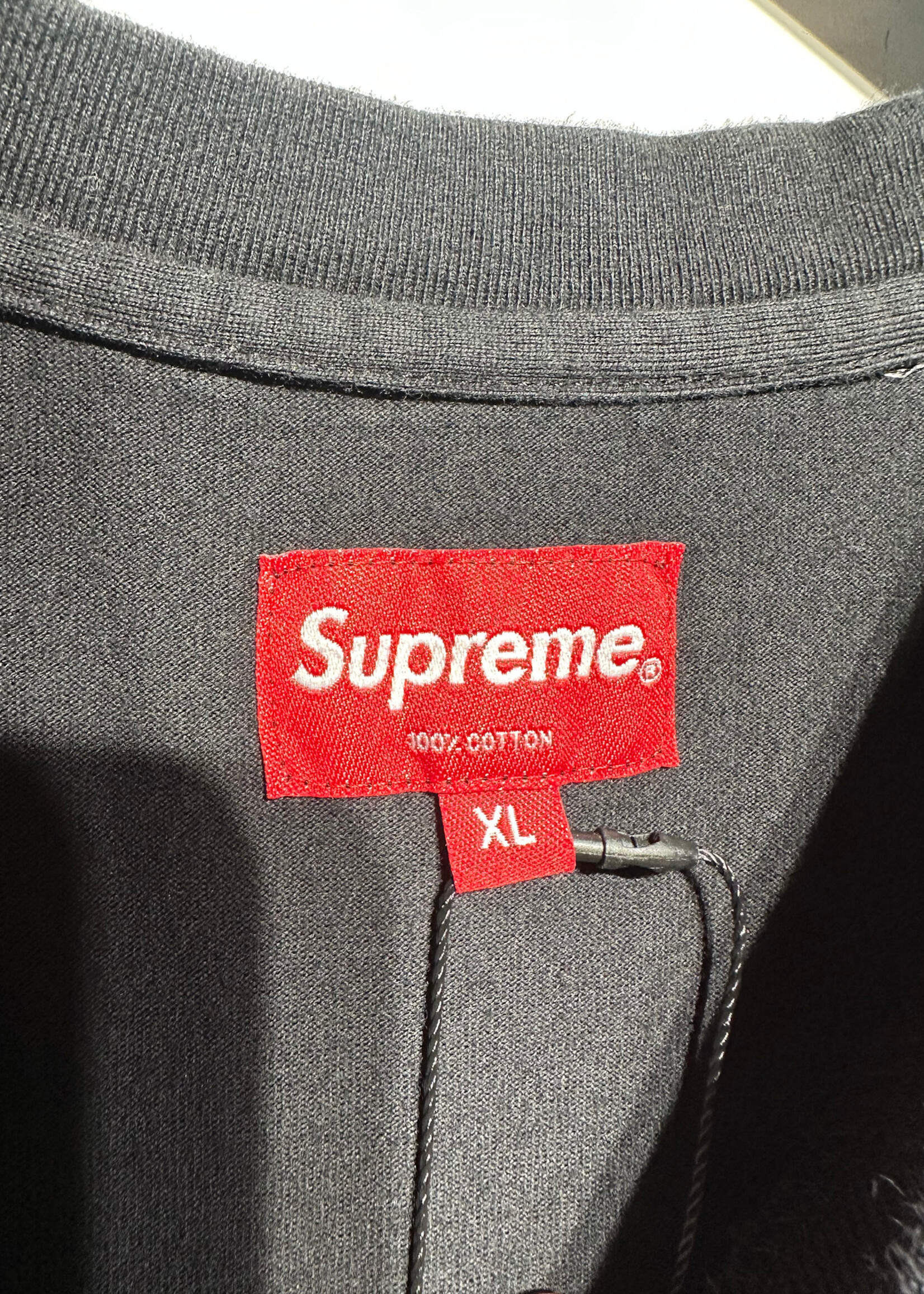 Supreme Black Floral Logo Tee XL