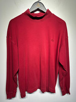 Vintage Burberry Red Mock Neck LS Masc L