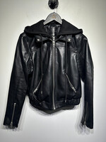 Blank NYC Faux Leather Jacket Hoodie S