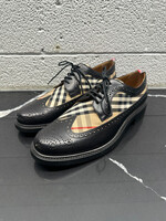 Burberry Black Novacheck Wingtip Derby Masc 9