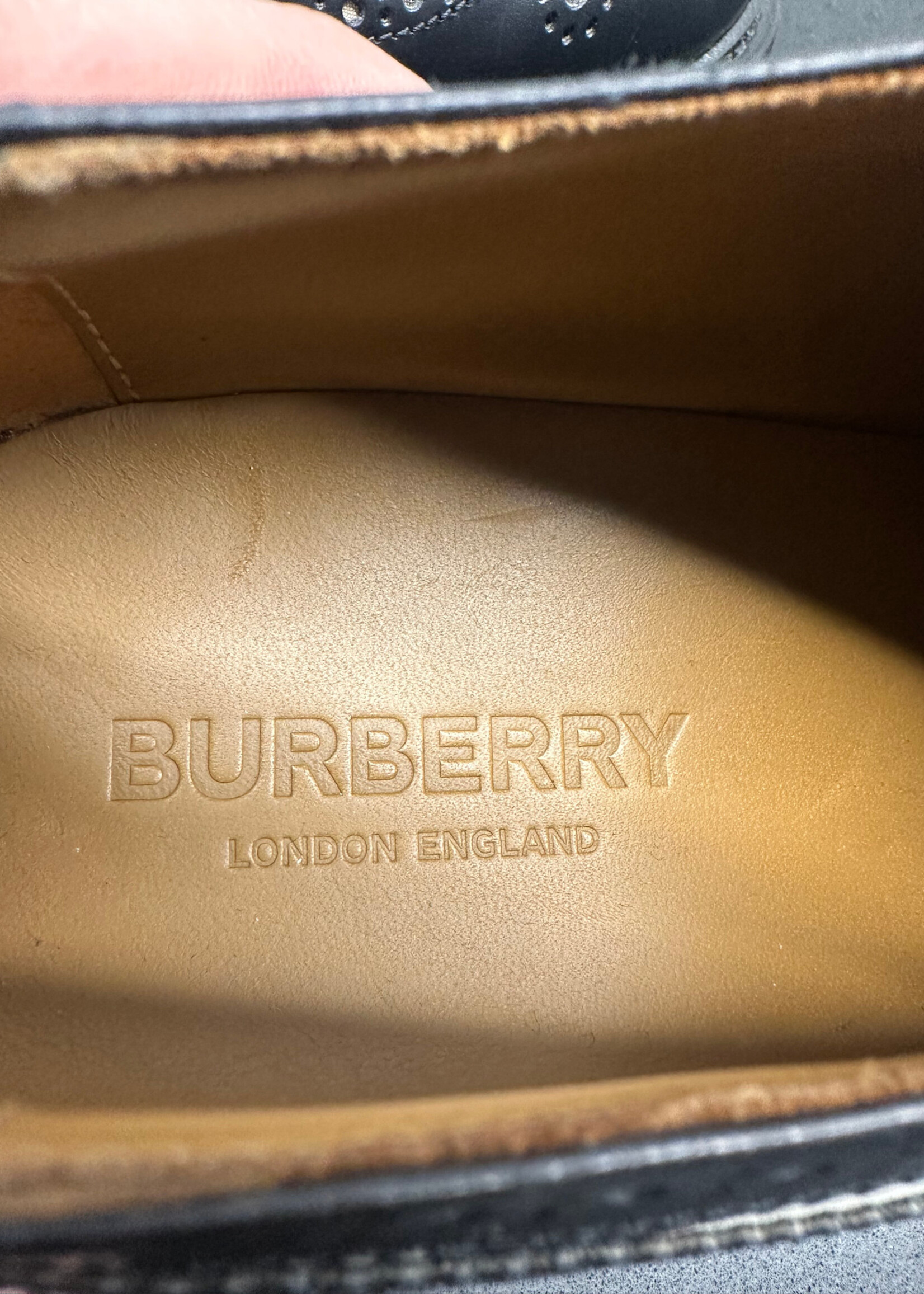 Burberry Black Novacheck Wingtip Derby Masc 9