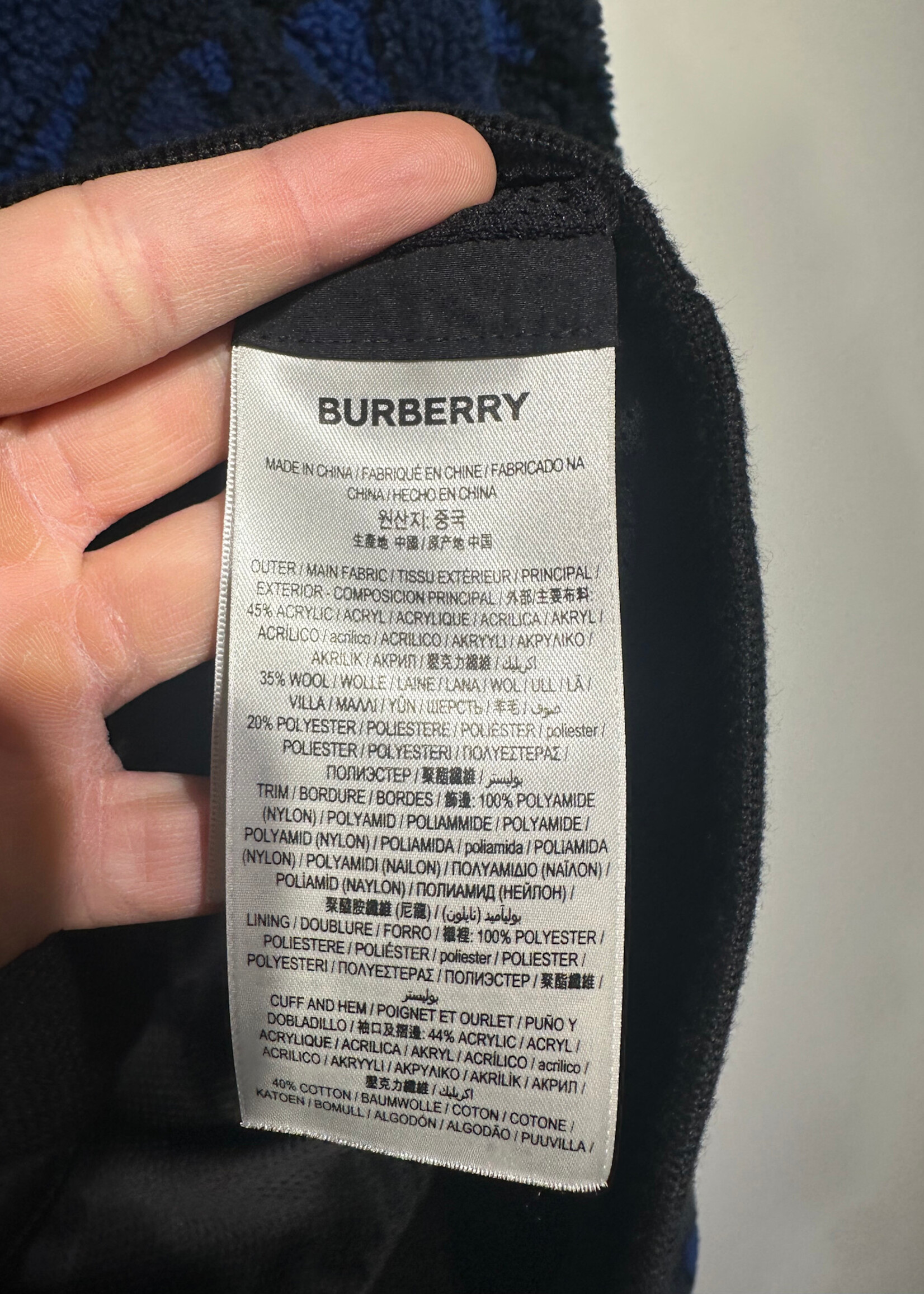 Burberry Monogram Blue Fleece S