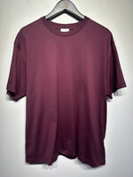 Burberry Maroon Rubber Logo Tee M