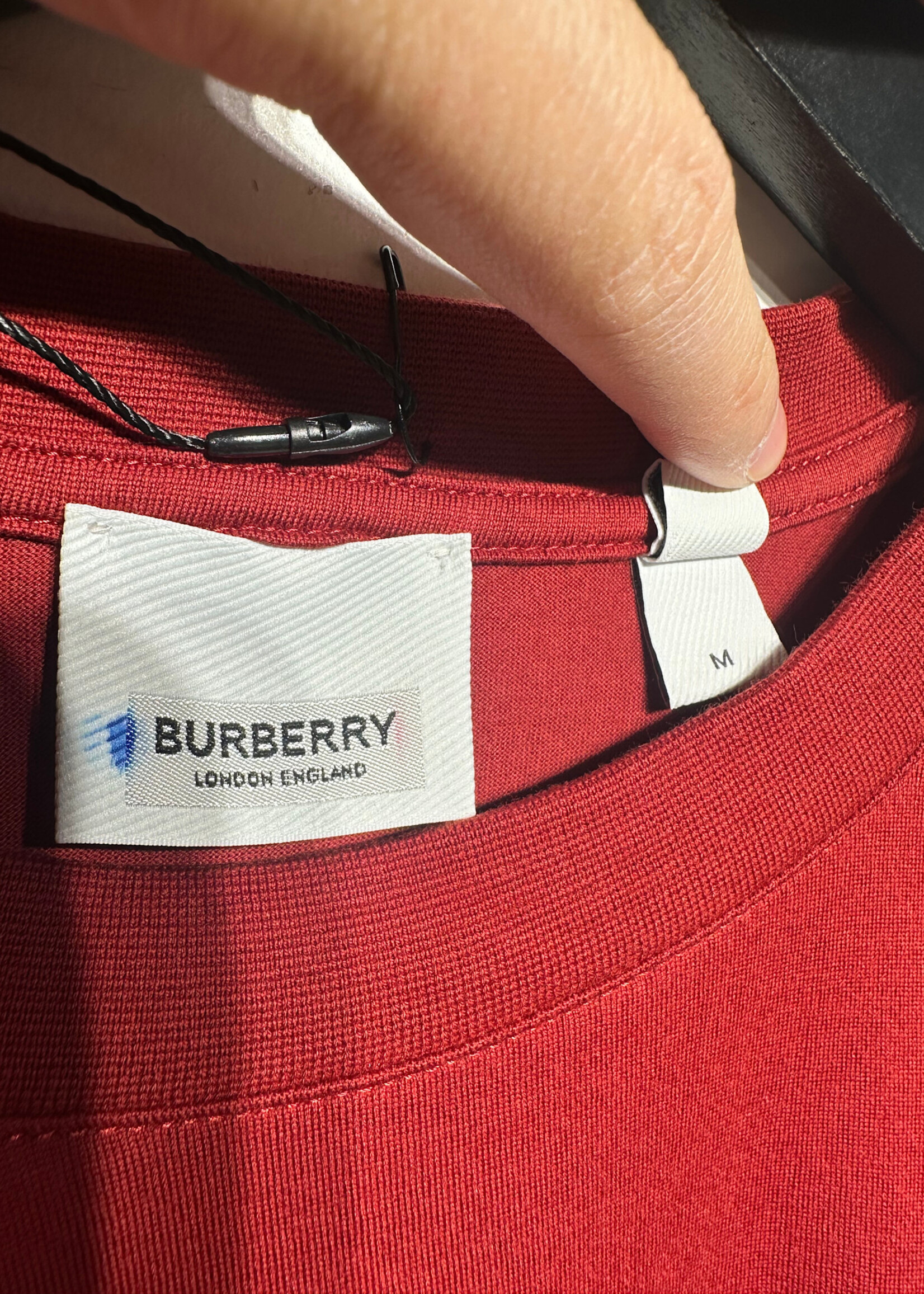Burberry Red Gold TB Logo Tee M