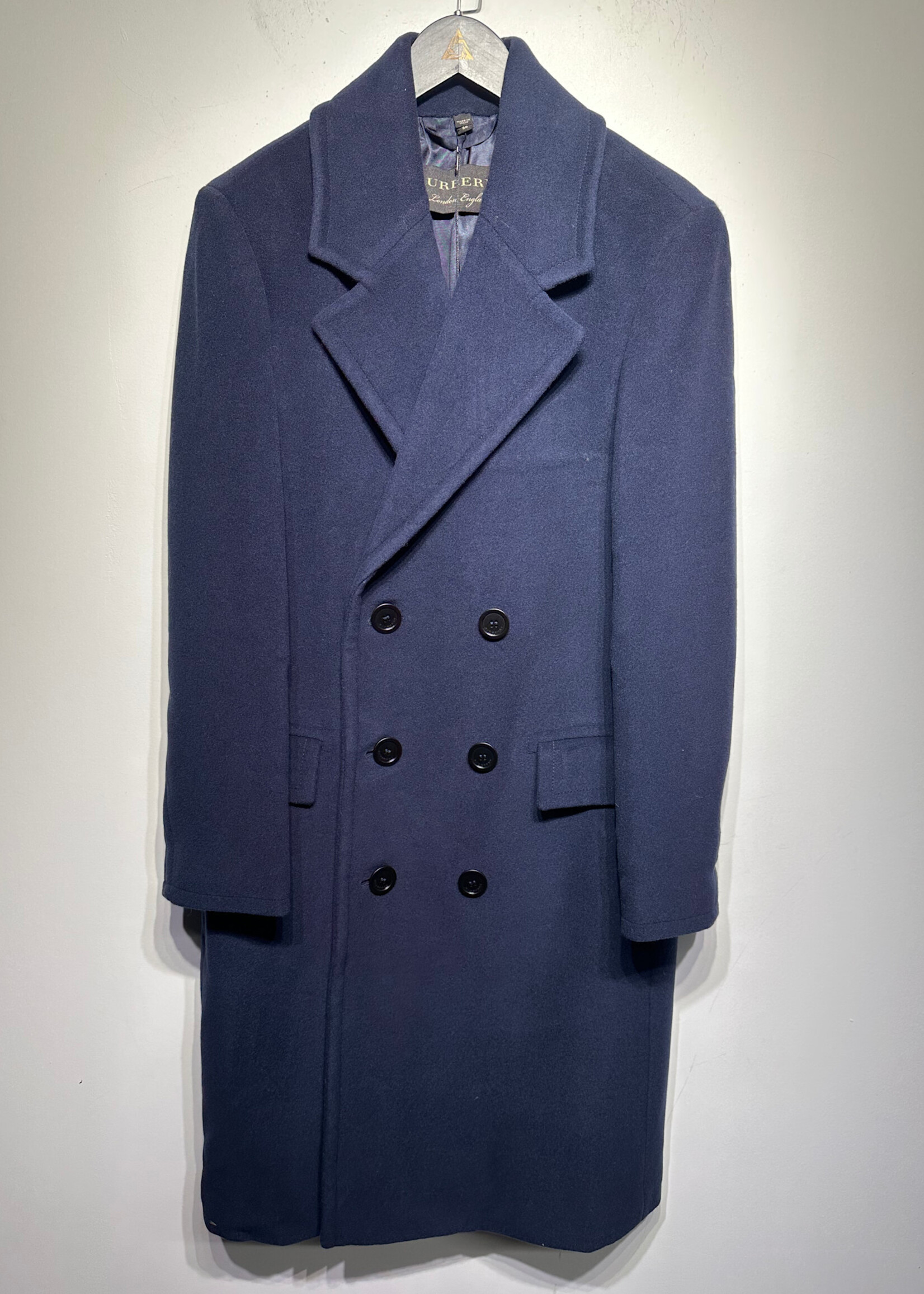 Burberry Navy Wool Trench Coat Masc L/XL