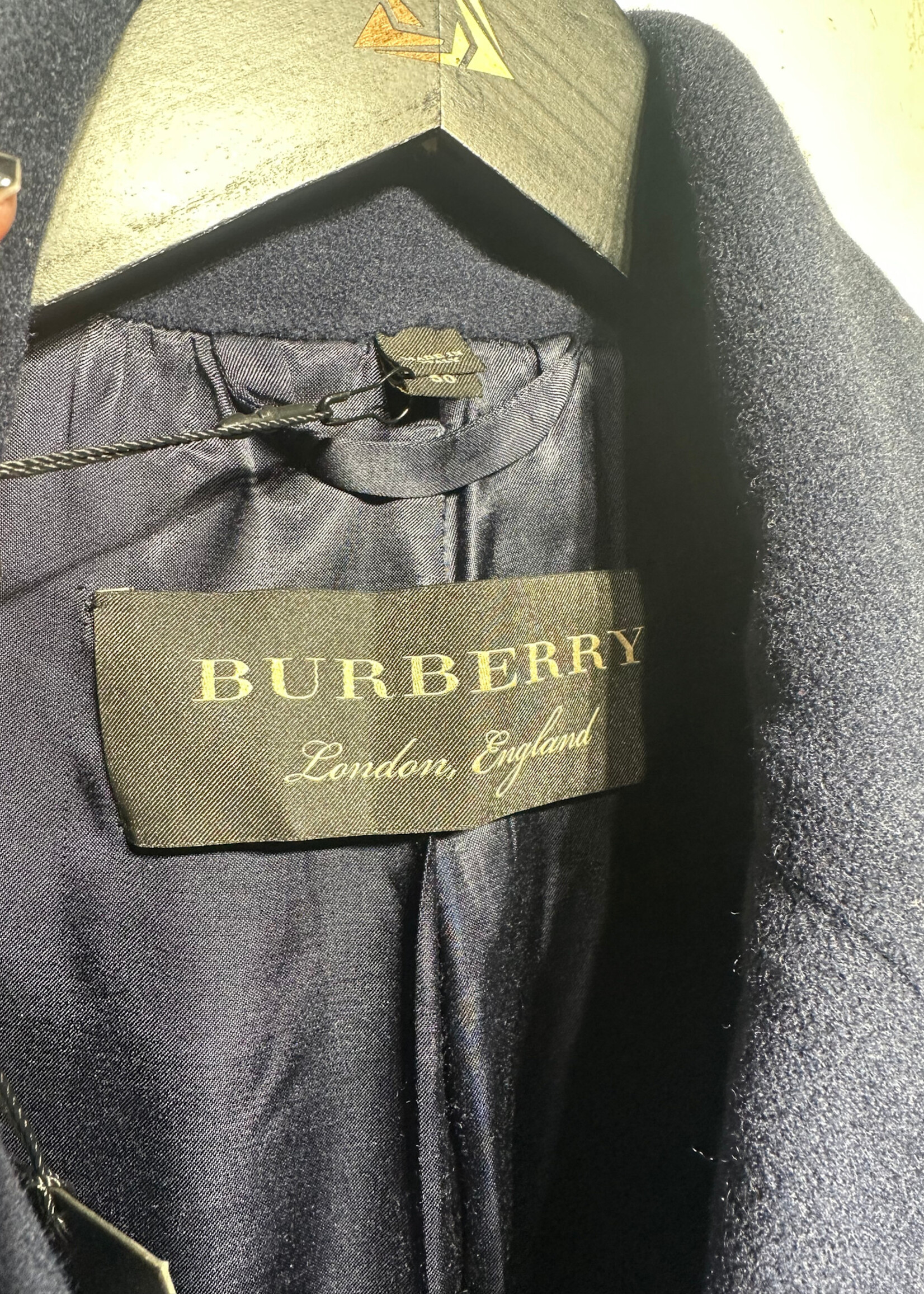 Burberry Navy Wool Trench Coat Masc L/XL