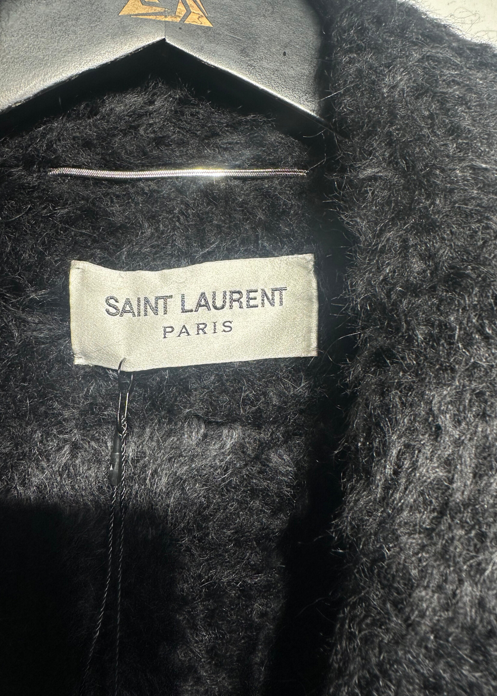 NWT Saint Laurent Plaid Wool Coat Masc L