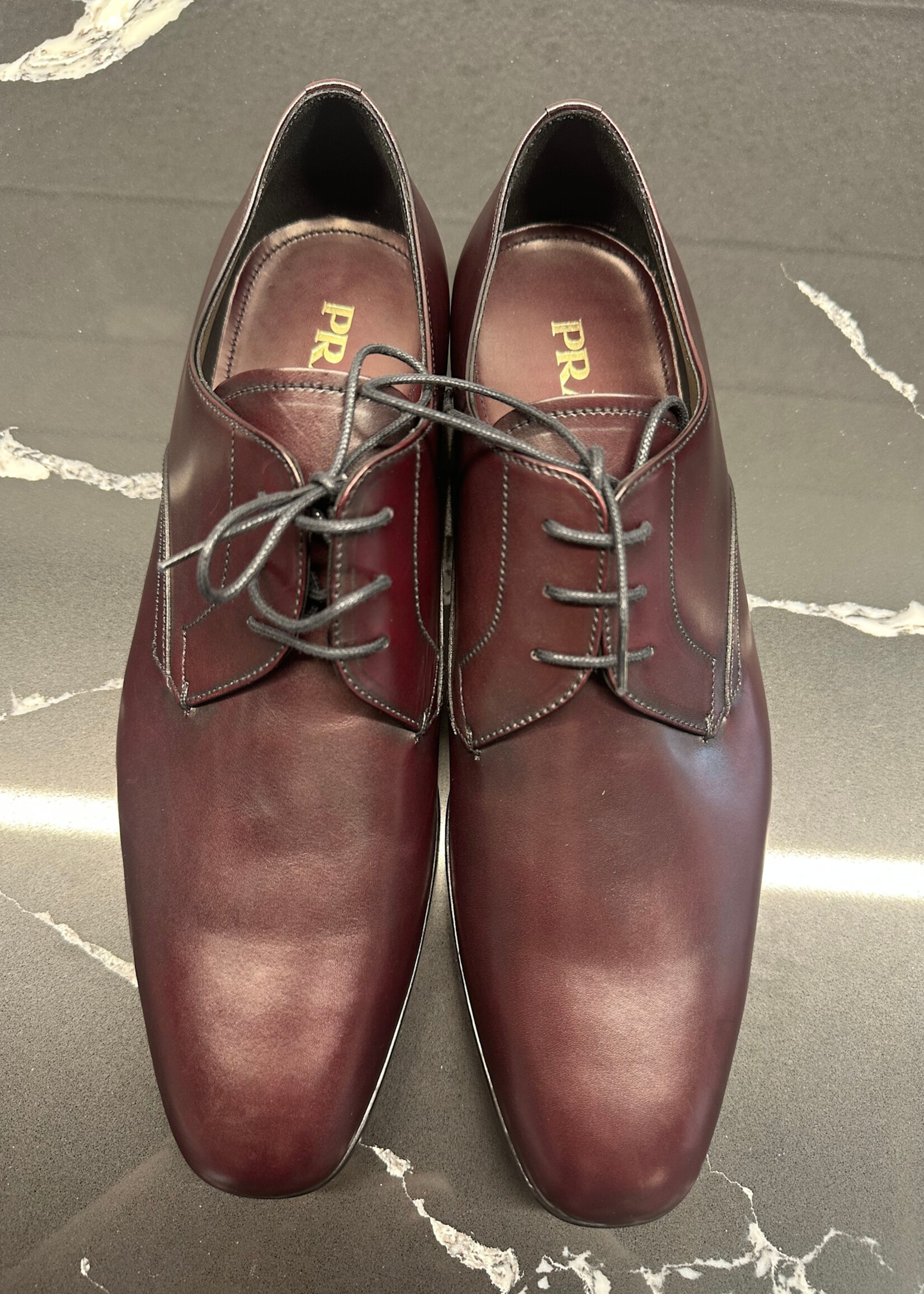 Prada Cordovan Lace Up Dress Shoe Fits 10