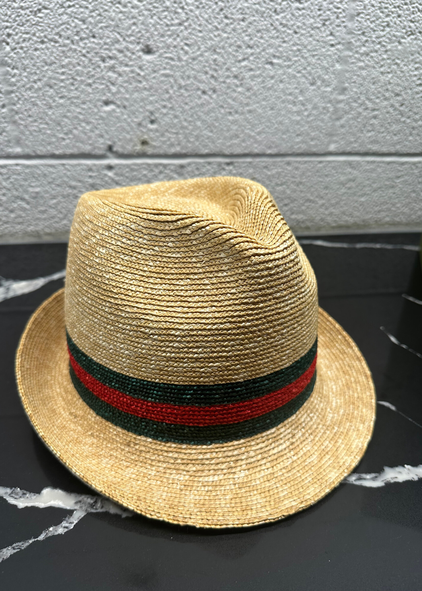 NWT GUCCI WEB STRAW BUCKET HAT