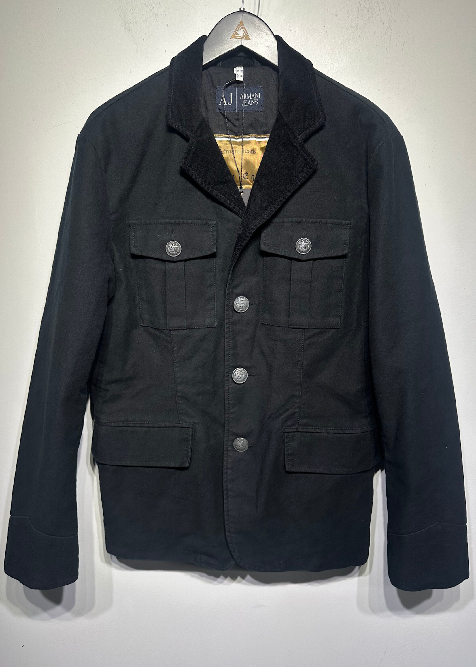 Armani Jeans Black Blazer Coat M