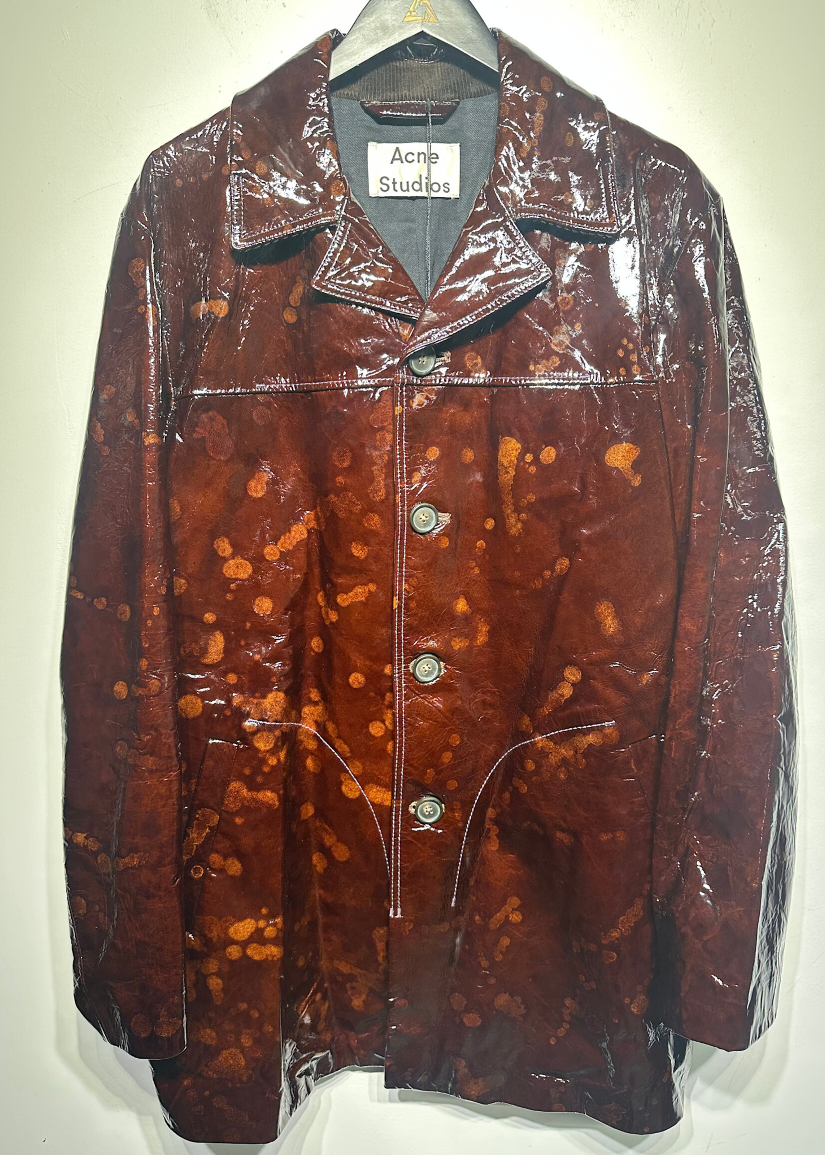 Acne Studios Maroon Stained Jacket L