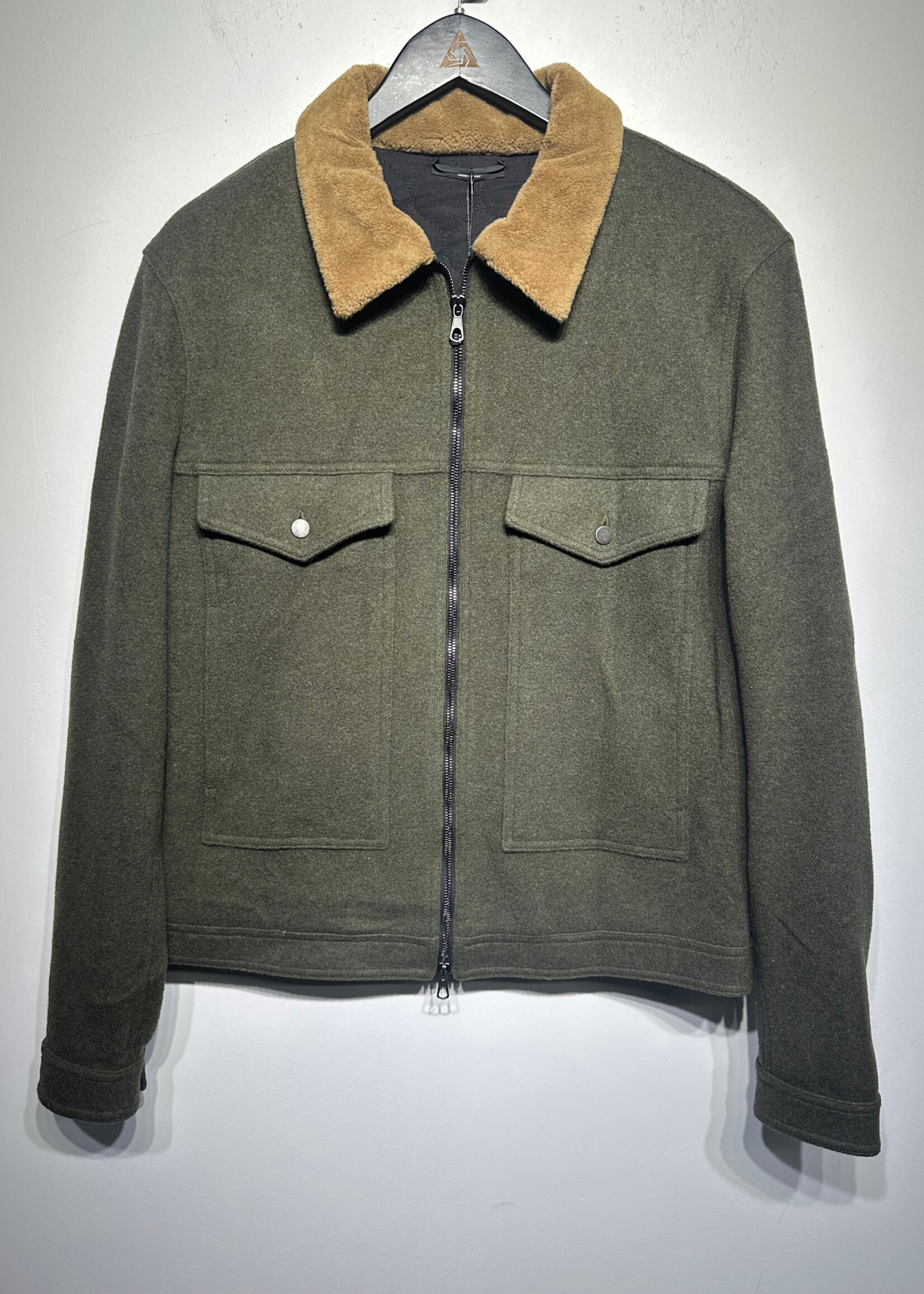 Roberto Collina Green Double Zip Jacket Masc XL