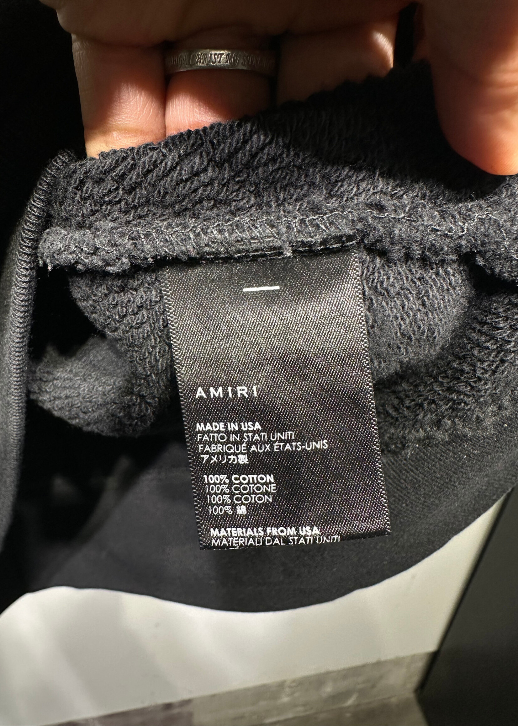 Amiri Black Spell Out Sweater L