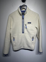 Patagonia White/Blue Deep Pile Fleece Fem XS