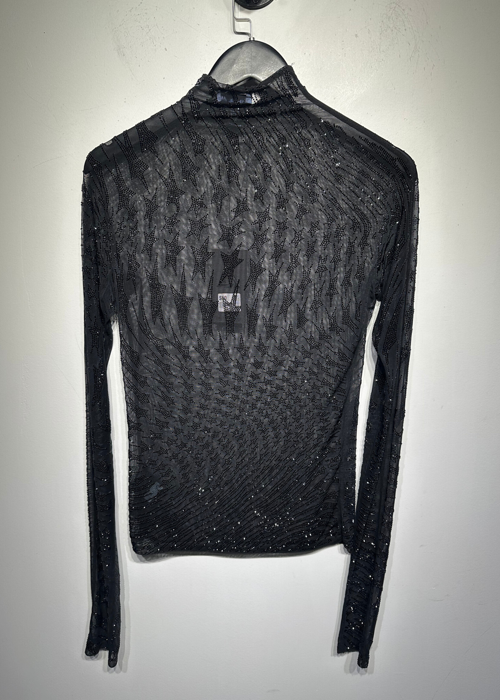 MUGLER X H&M RHINESTONE T SHIRT S