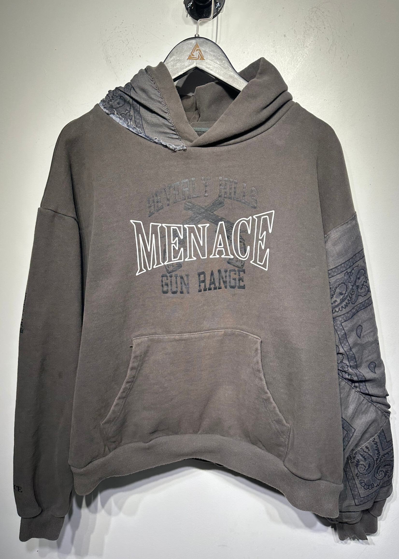 Menace Dark Grey/Green Hoodie L