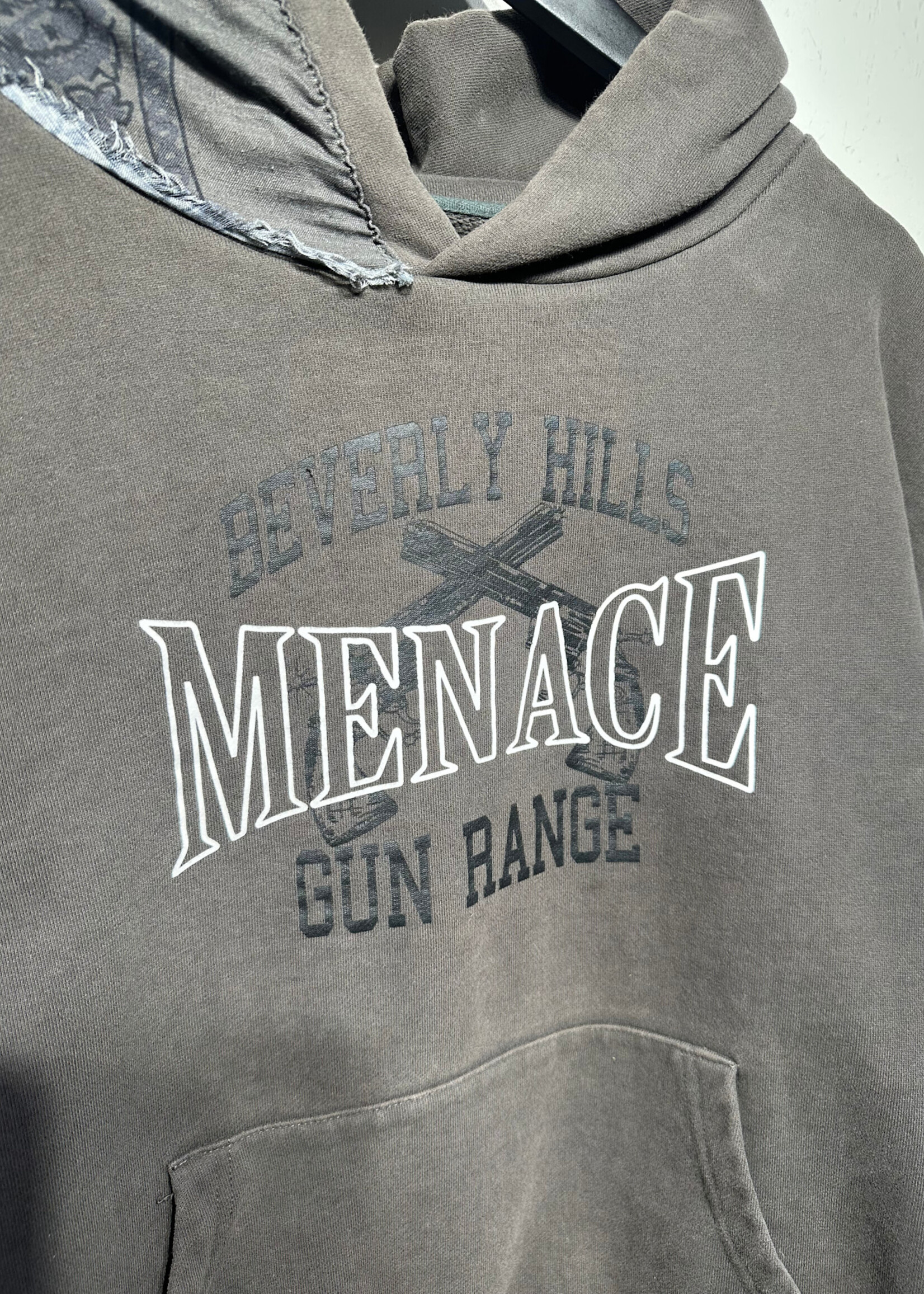 Menace Dark Grey/Green Hoodie L