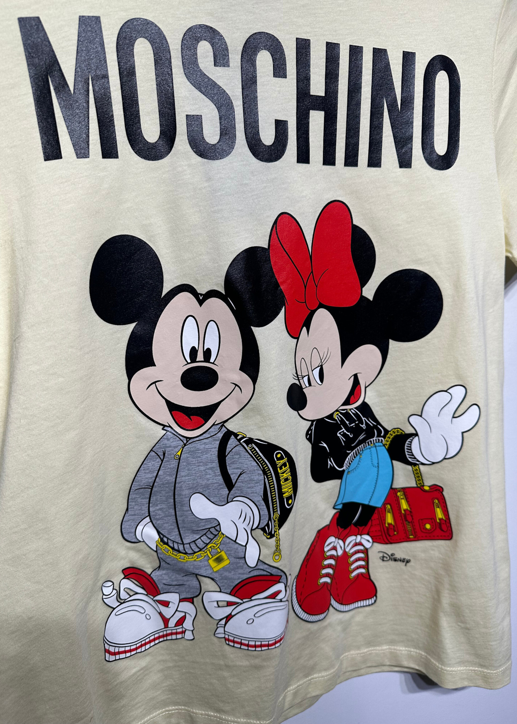 H&Moschino Mickey Minnie Yellow Tee XS