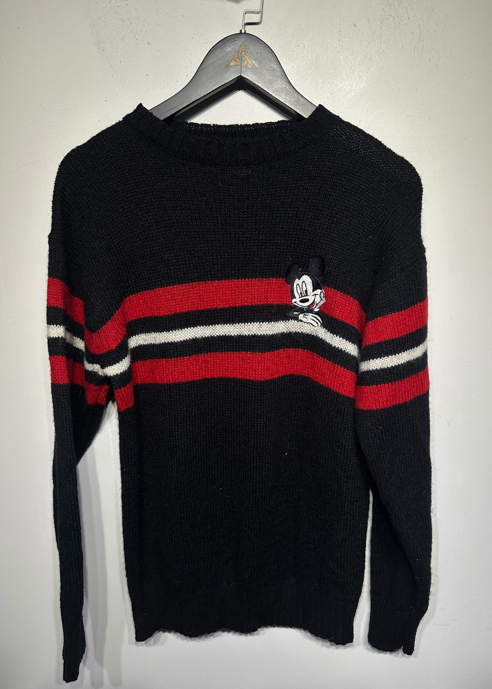 Mickey Limited Red Black Vintage Sweater L