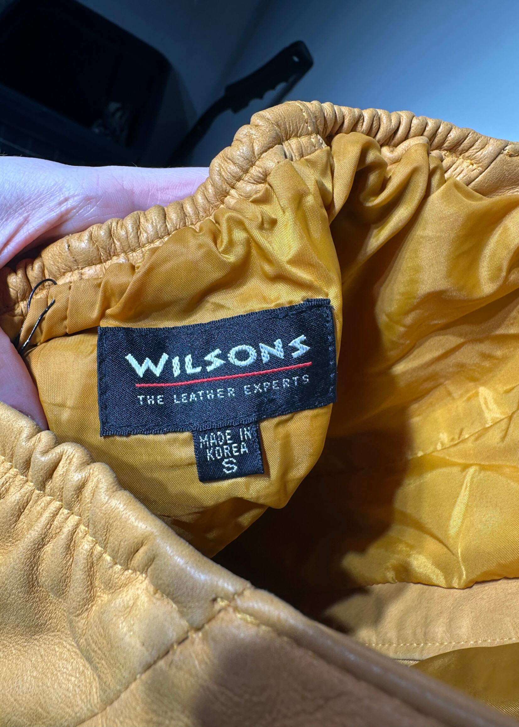 Wilsons Leather Yellow Vintage Halter Dress S