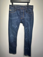 DIESEL BLUE EMBELLISHED JEANS 33