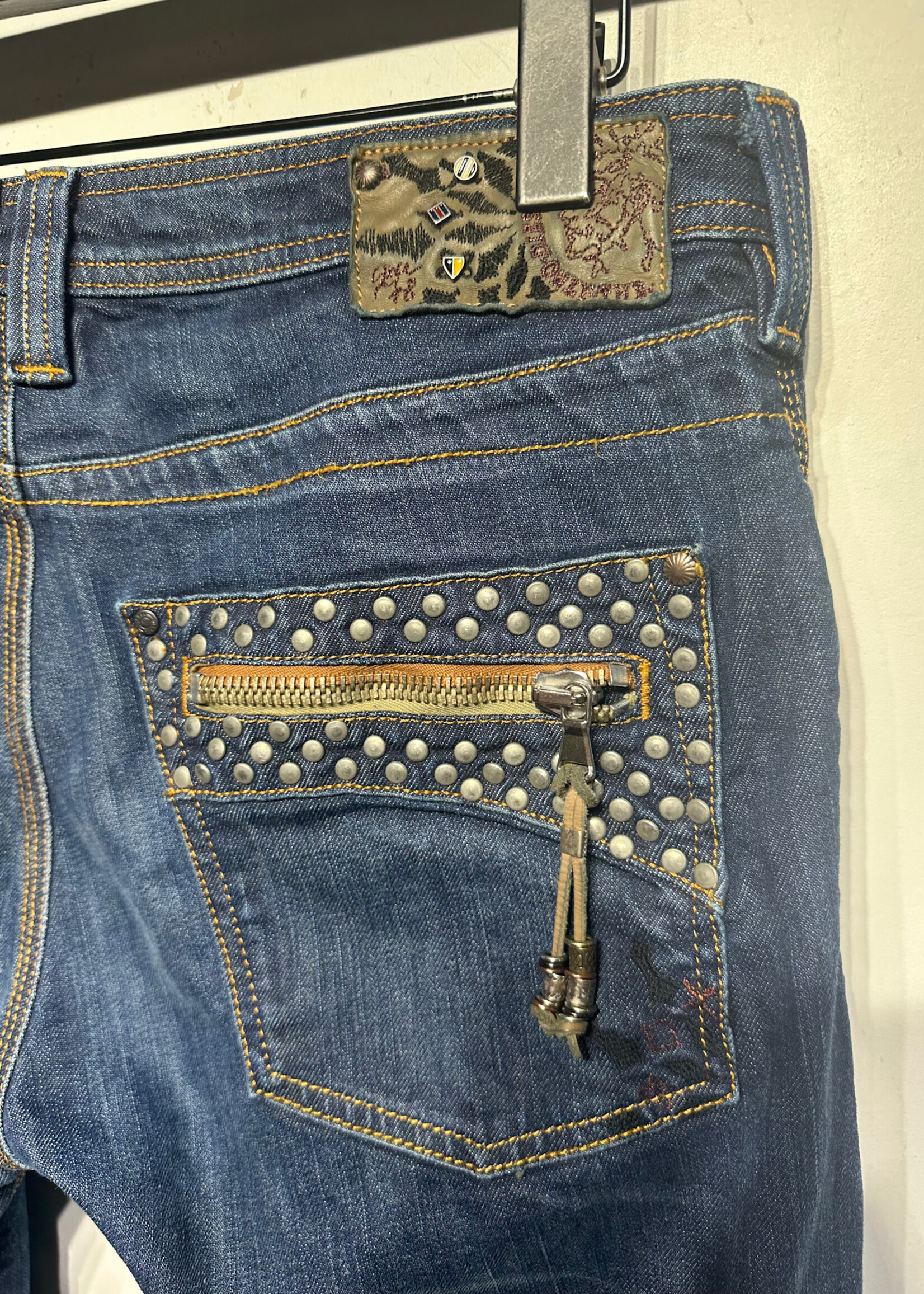 DIESEL BLUE EMBELLISHED JEANS 33
