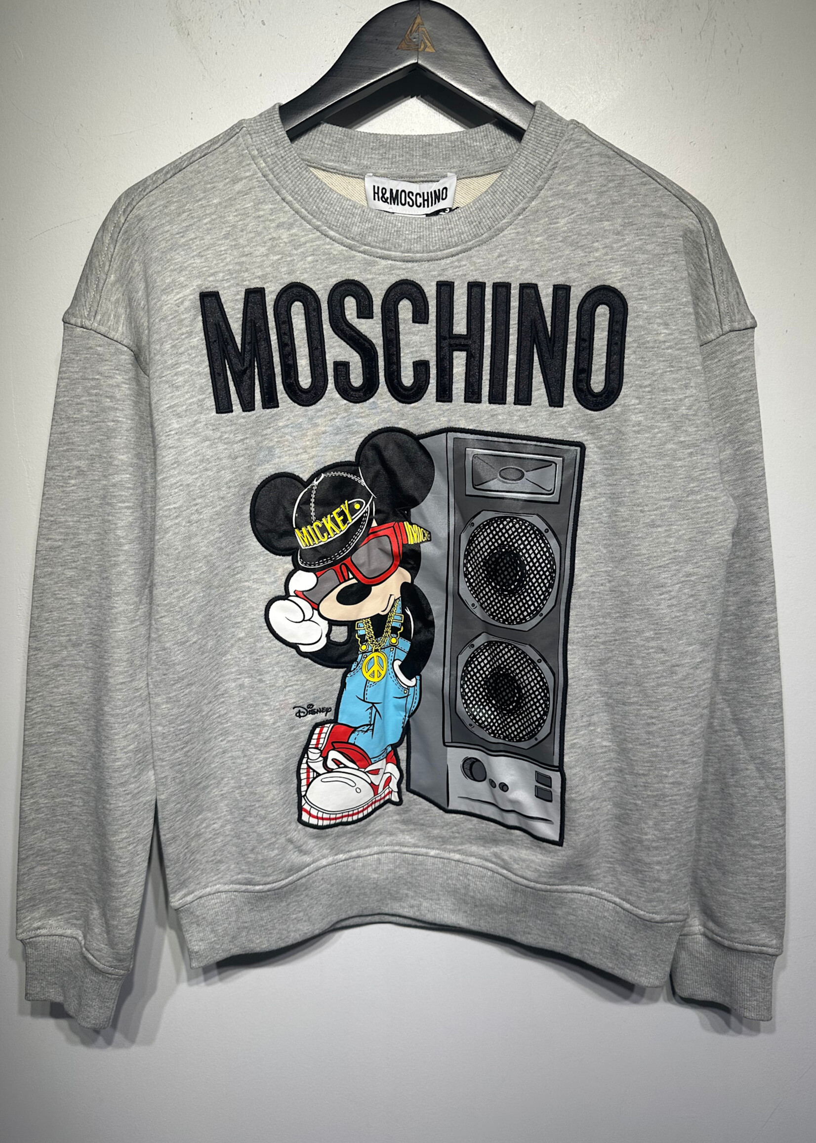 NWT H&Moschino Mickey Boombox Crew Neck XS