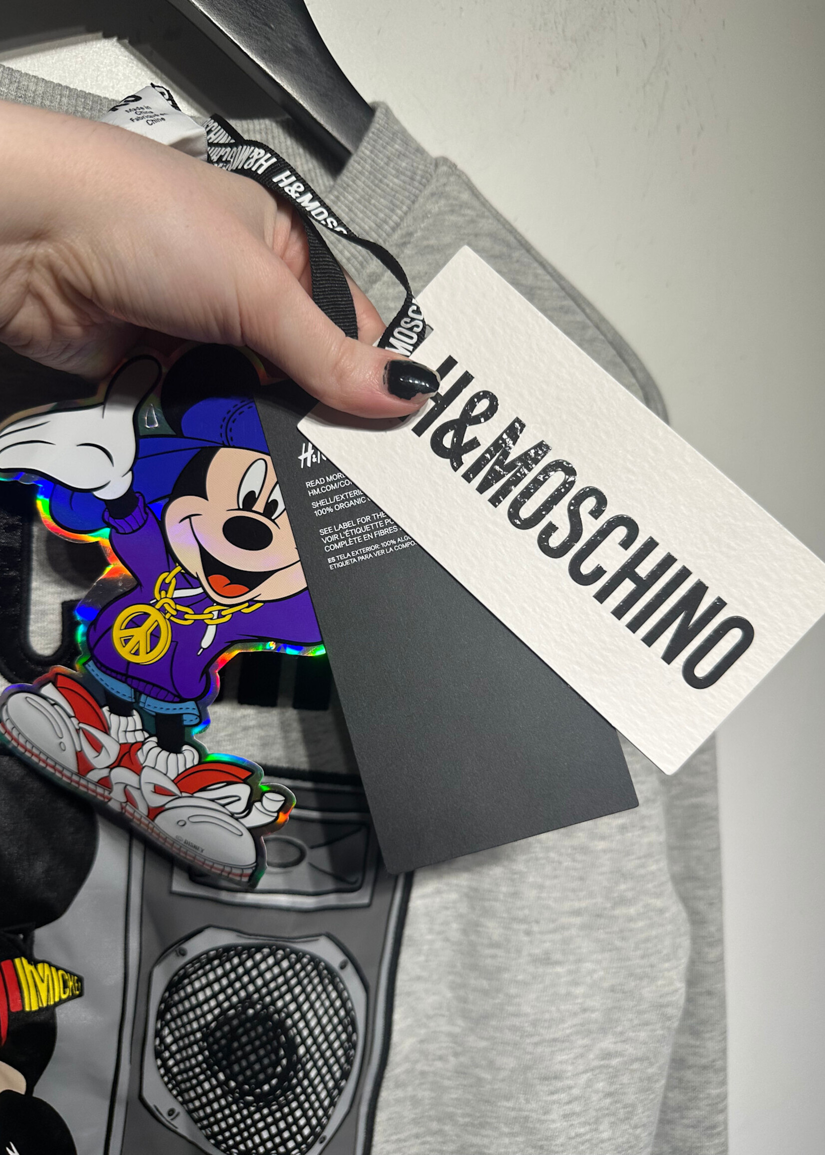 NWT H&Moschino Mickey Boombox Crew Neck XS