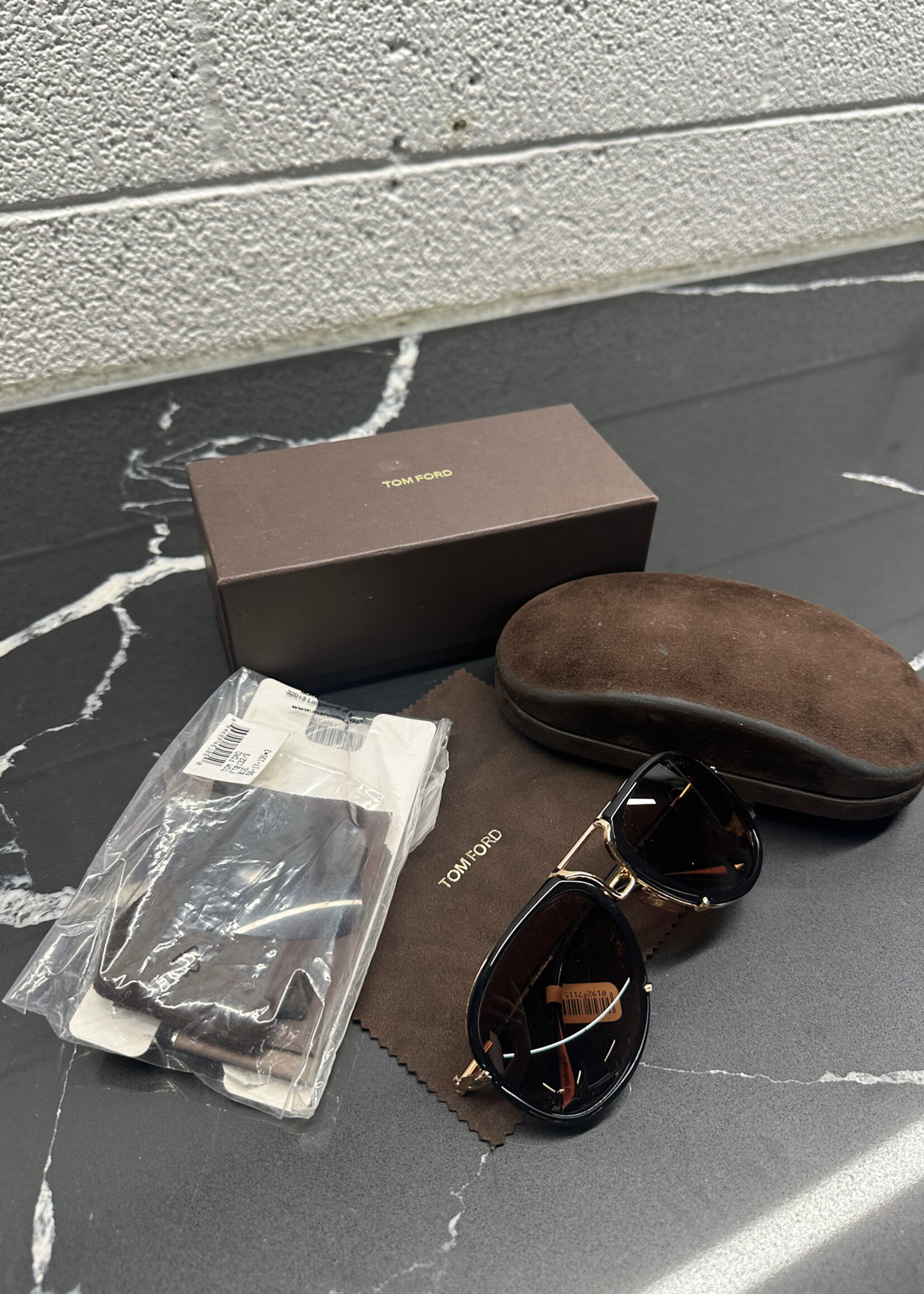 Tom Ford Brown Aviators WITH CASE