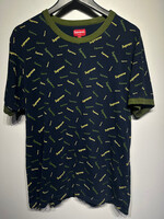 SUPREME GREEN/YELLOW LOGO TEE L