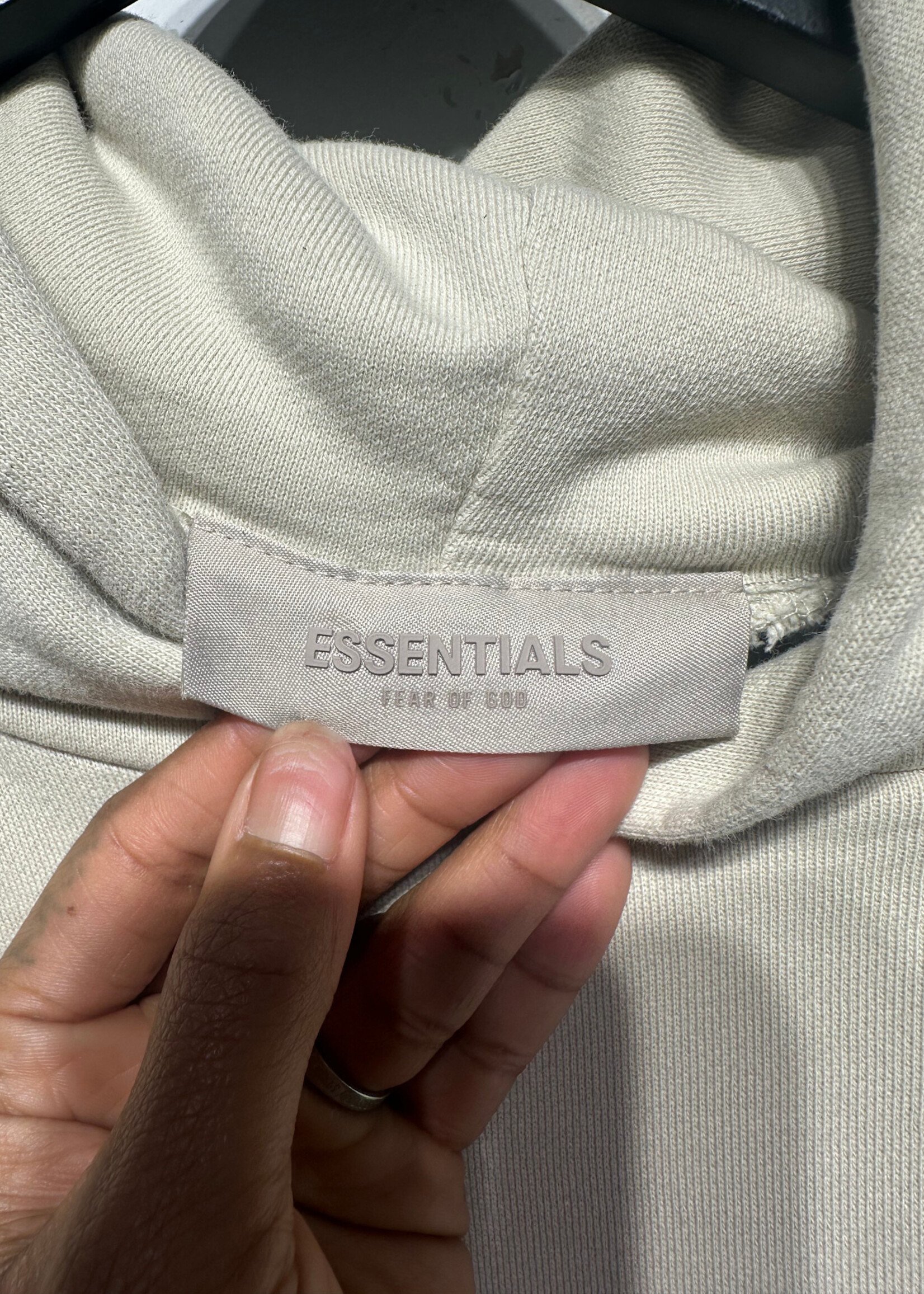 ESSENTIALS BEIGE 77 OVERSIZED HOODIE XL