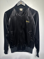 VINTAGE CAROLLOS BLACK SATIN JACKET S