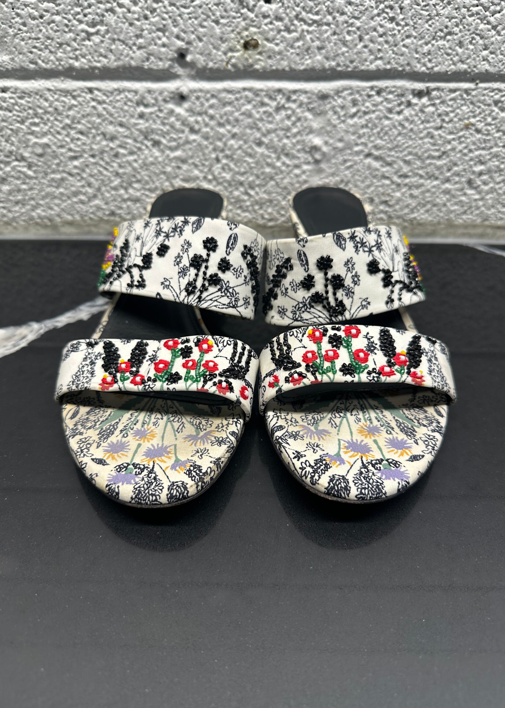 Ferragamo Floral Beaded Sandal 7