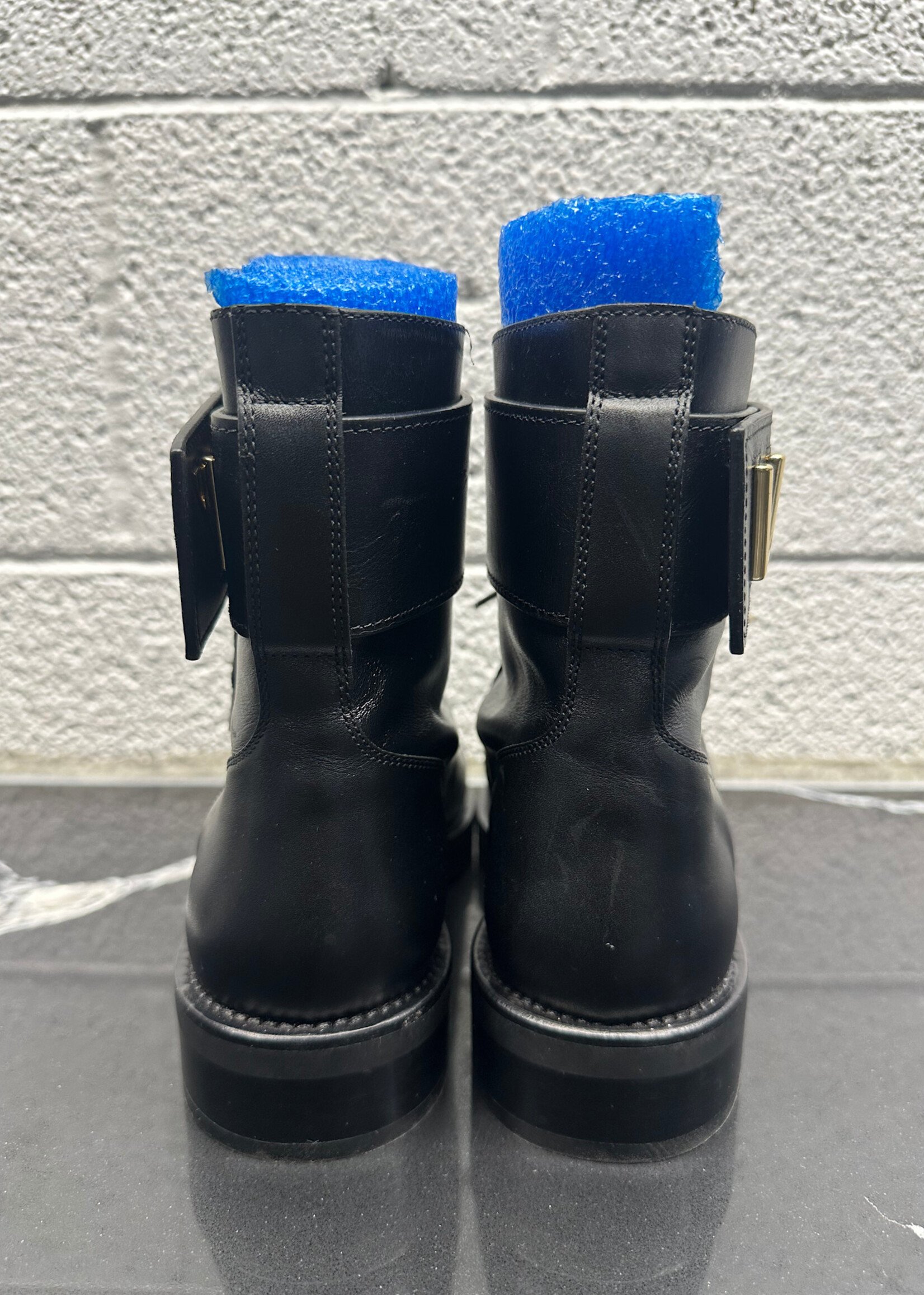 Louis Vuitton Wonderland Black Combat Boot 36/6