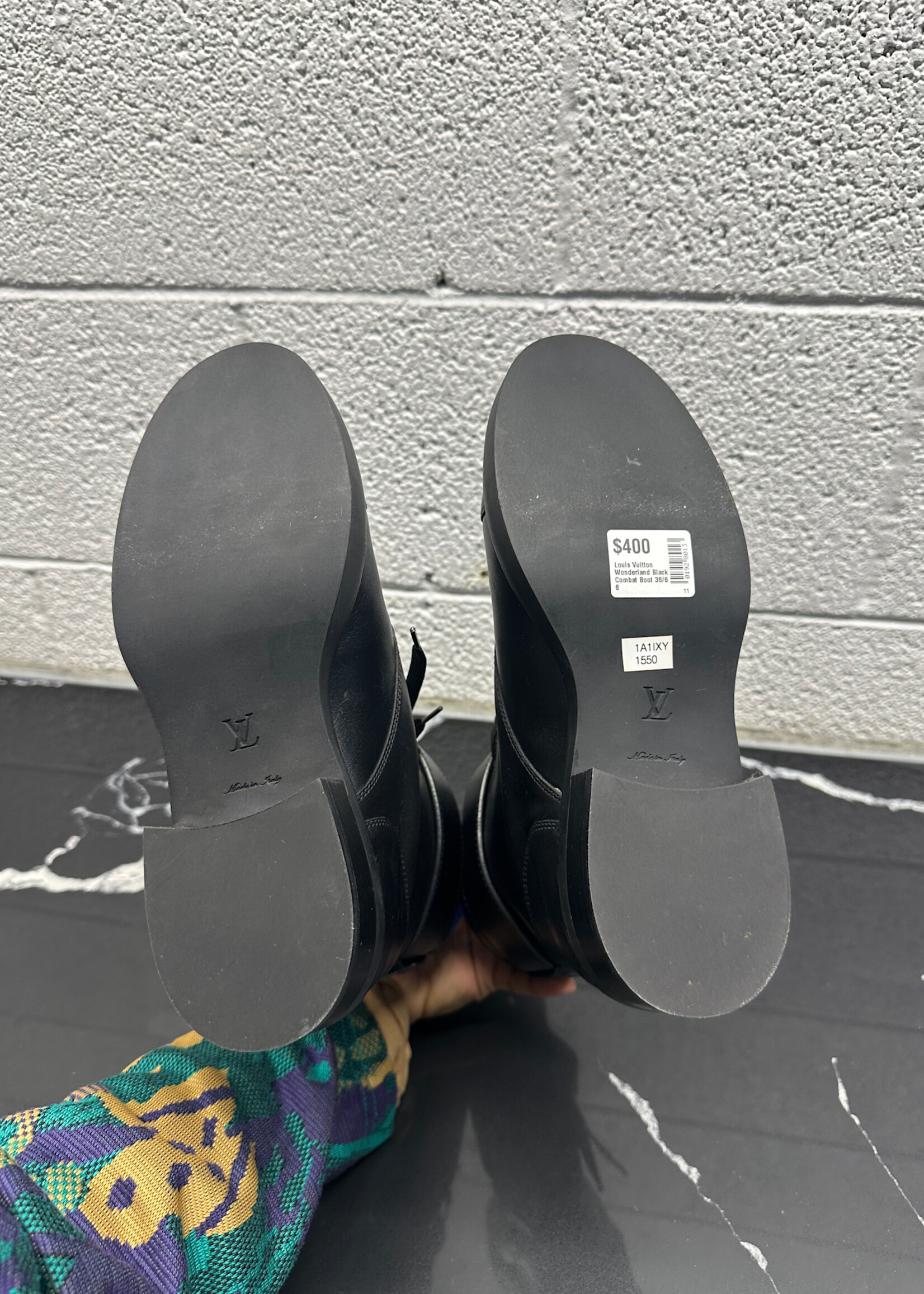 Louis Vuitton Wonderland Black Combat Boot 36/6