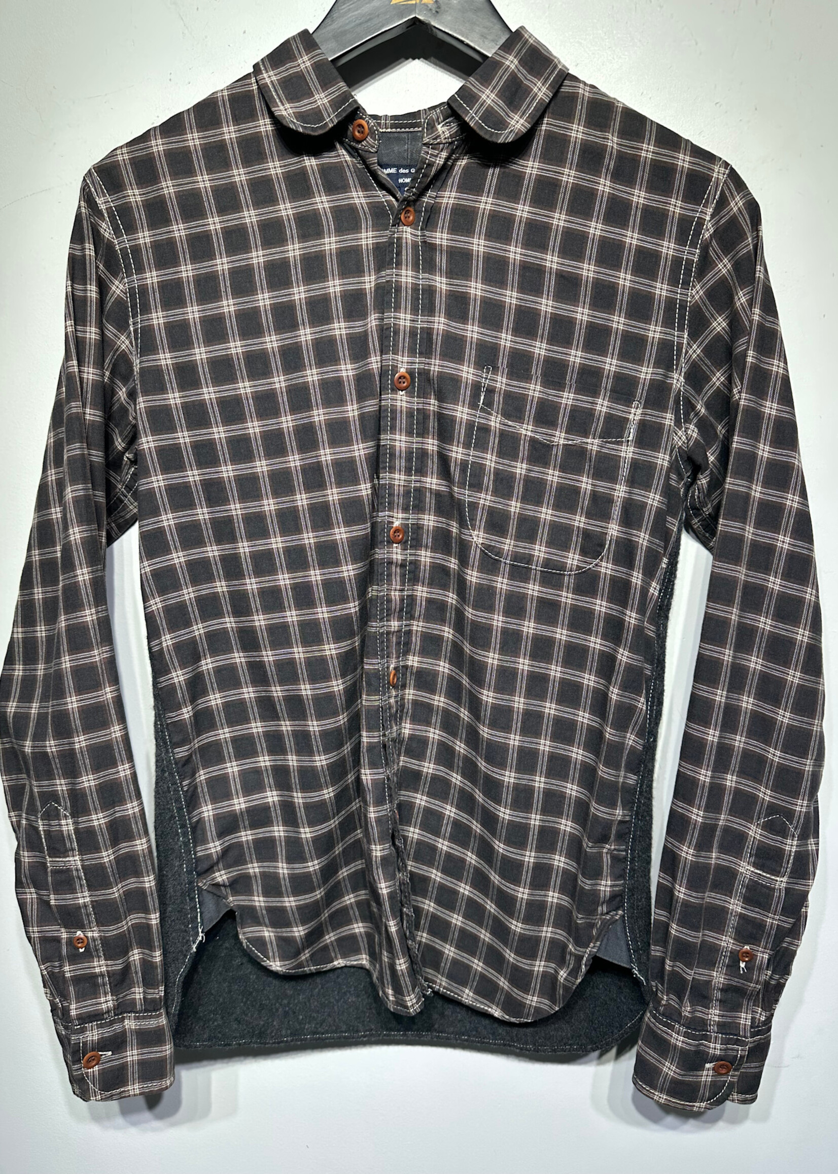 Comme Des Garcons Grey Wool Back Flannel S