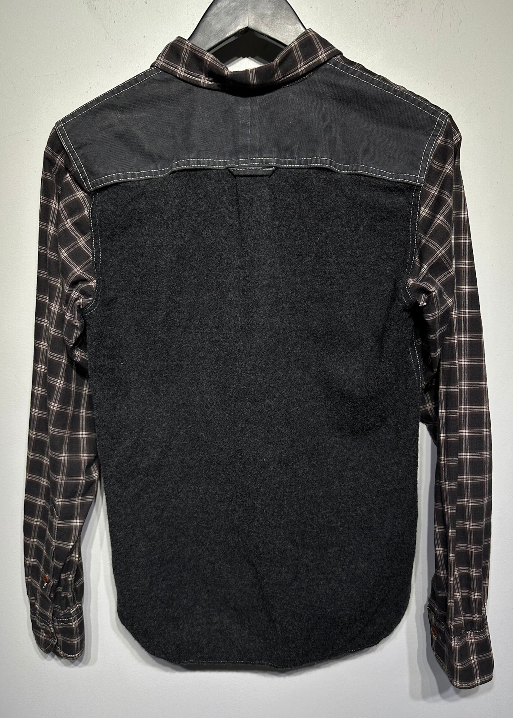 Comme Des Garcons Grey Wool Back Flannel S