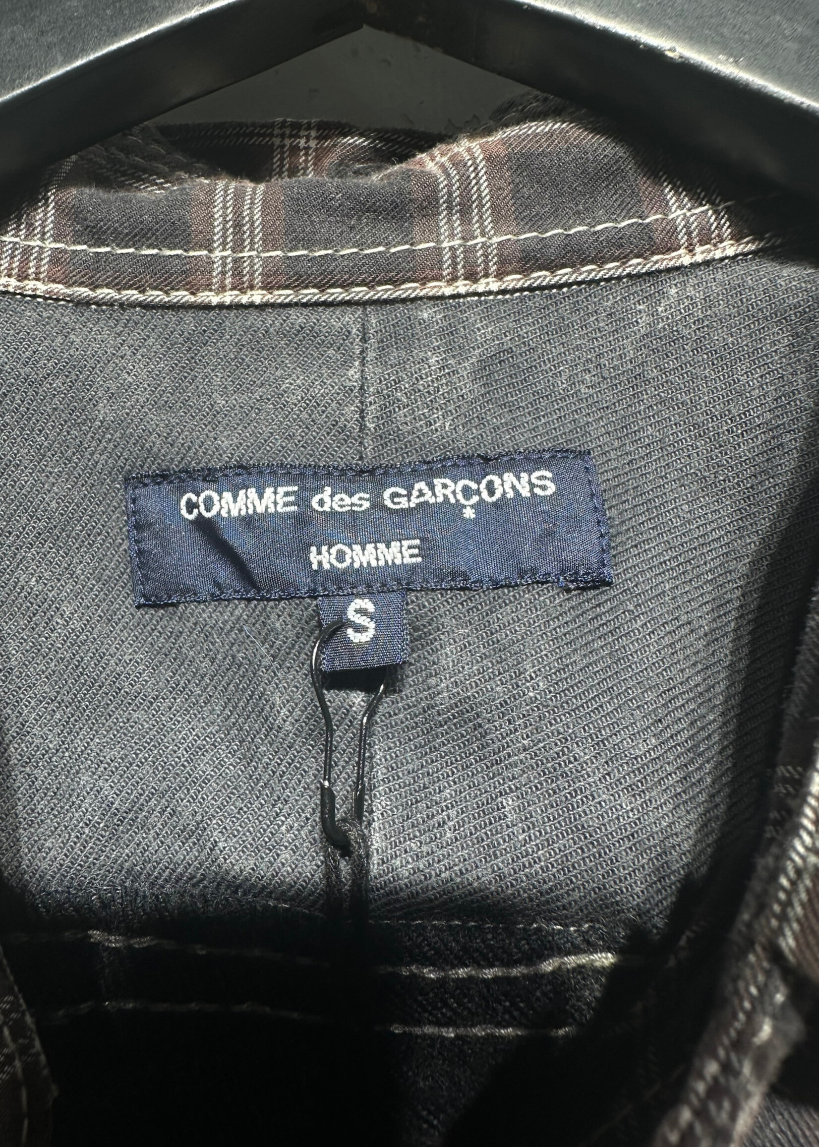Comme Des Garcons Grey Wool Back Flannel S