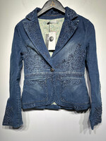 West 36th Denim Embroidered Jacket S