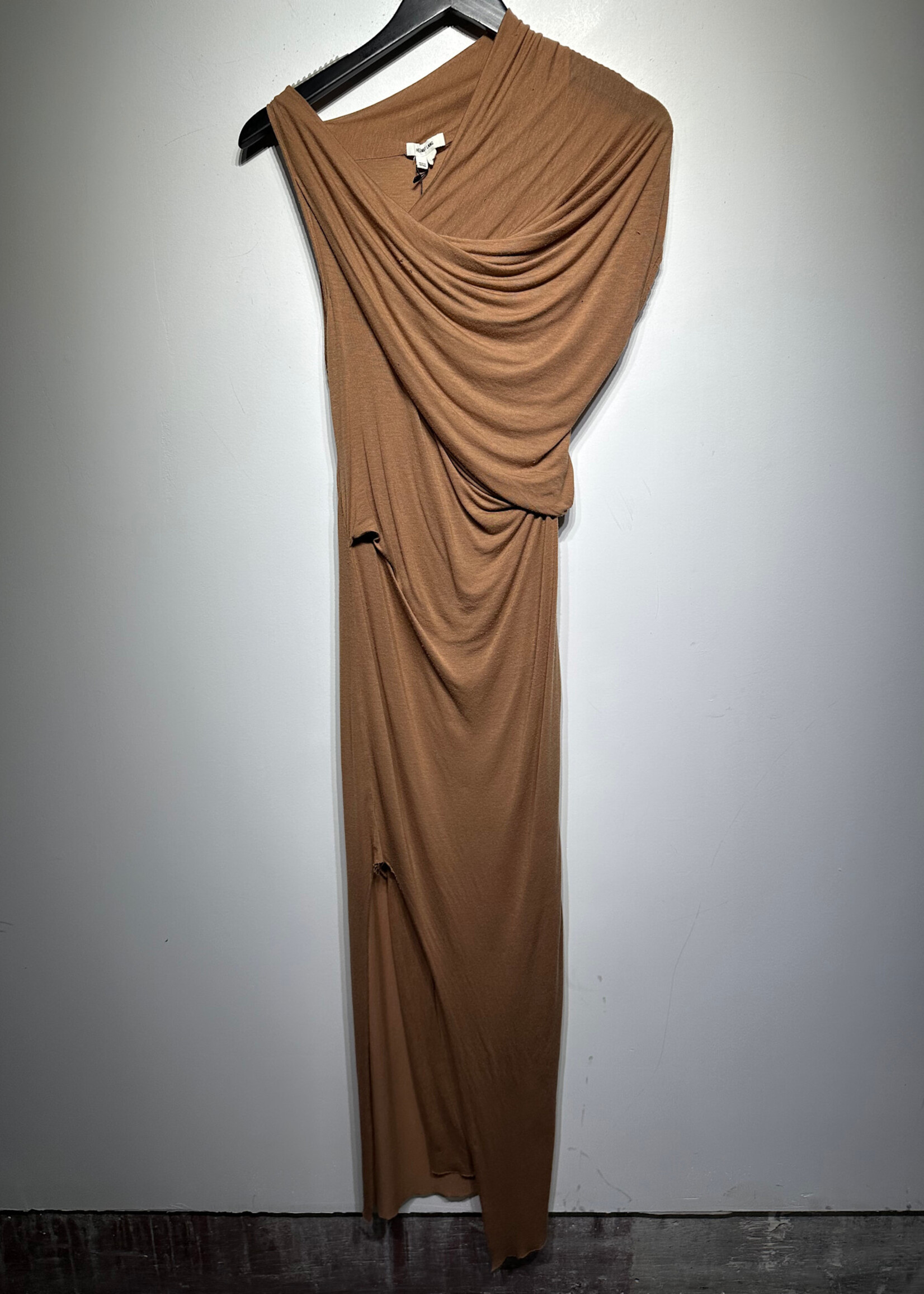 Helmut Lang Tan Asymmetrical Dress S AS IS