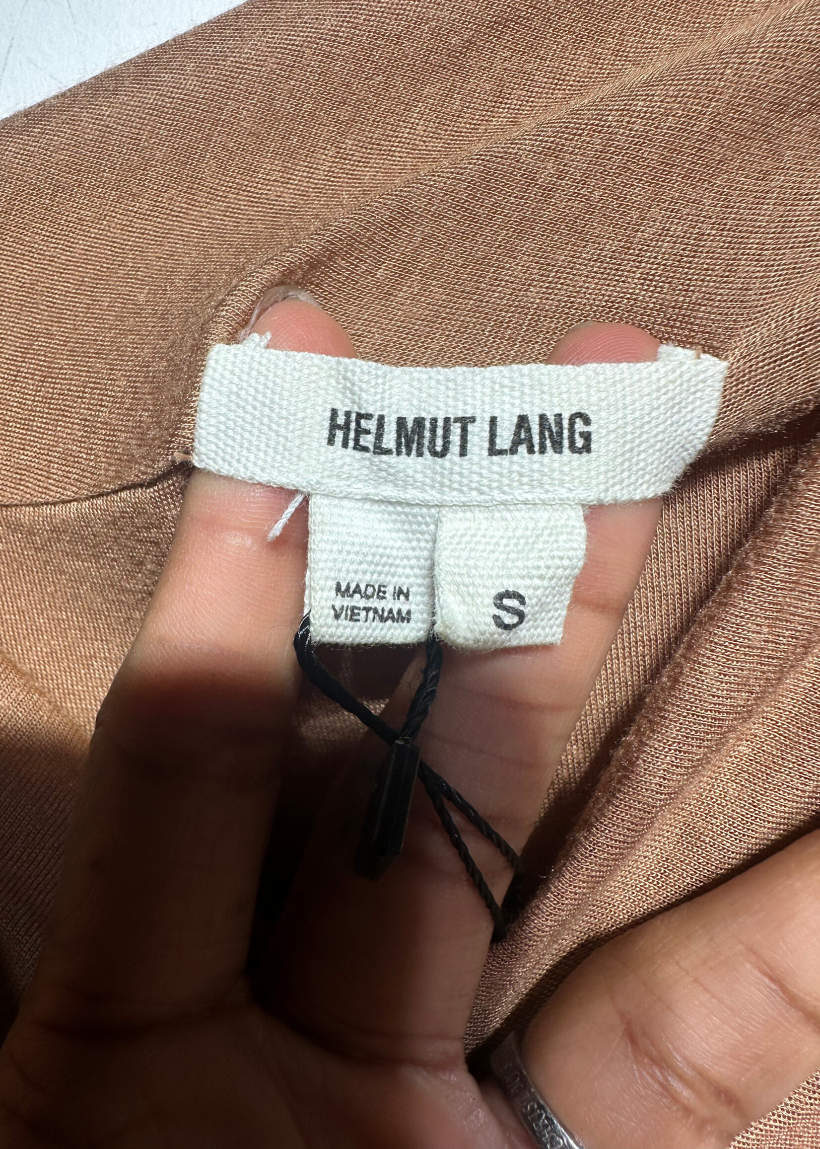 Helmut Lang Tan Asymmetrical Dress S AS IS
