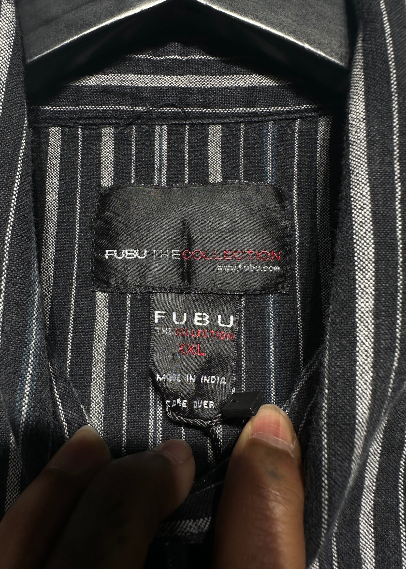 Fubu Y2K Pinstripe Graphic B/U XXL