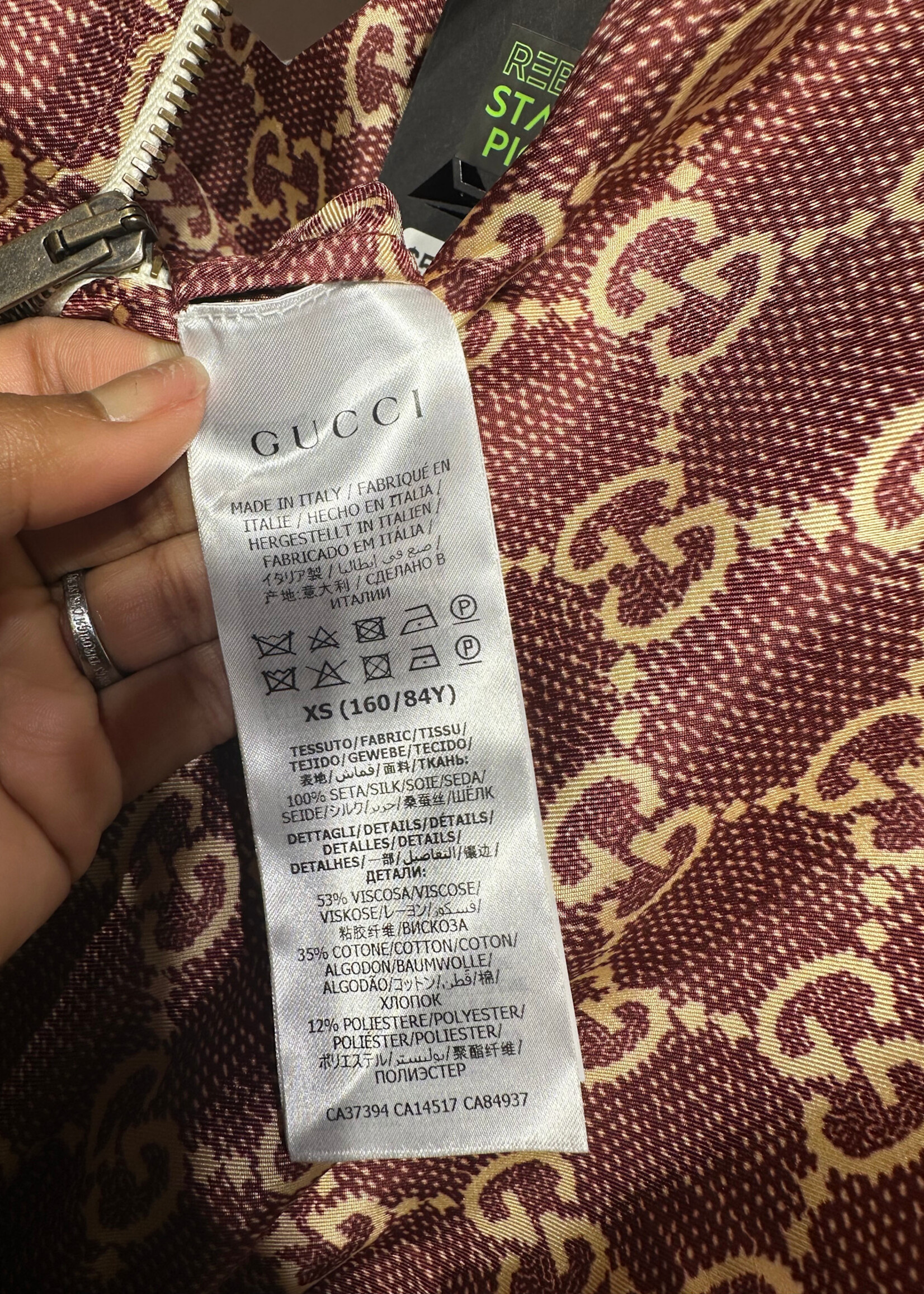 NWT Gucci GG Supreme Silk Twill Dress XS Retail:$2200